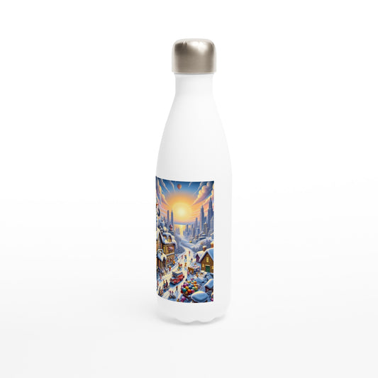 White 17oz Stainless Steel Water Bottle - Winter 152