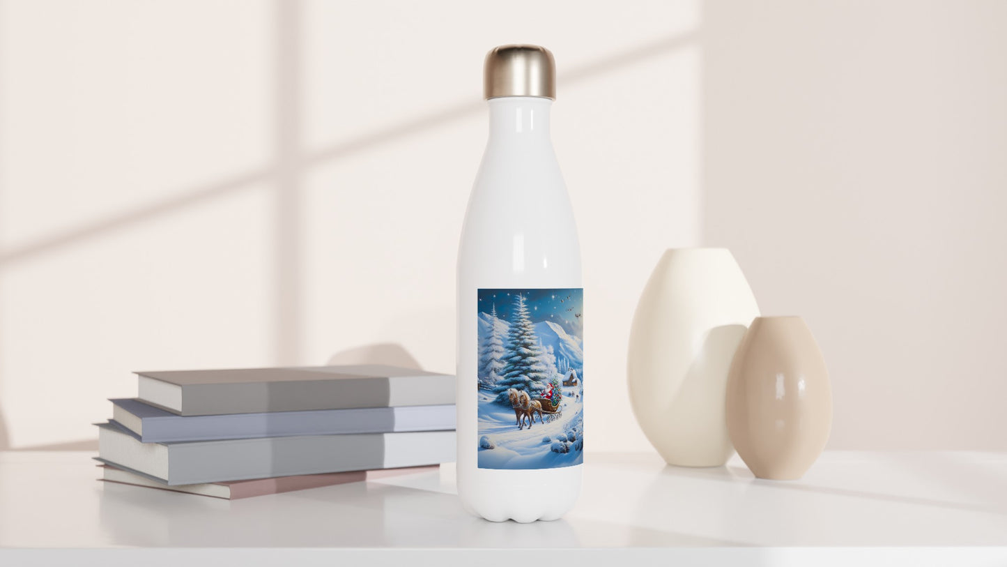 White 17oz Stainless Steel Water Bottle - Winter 202