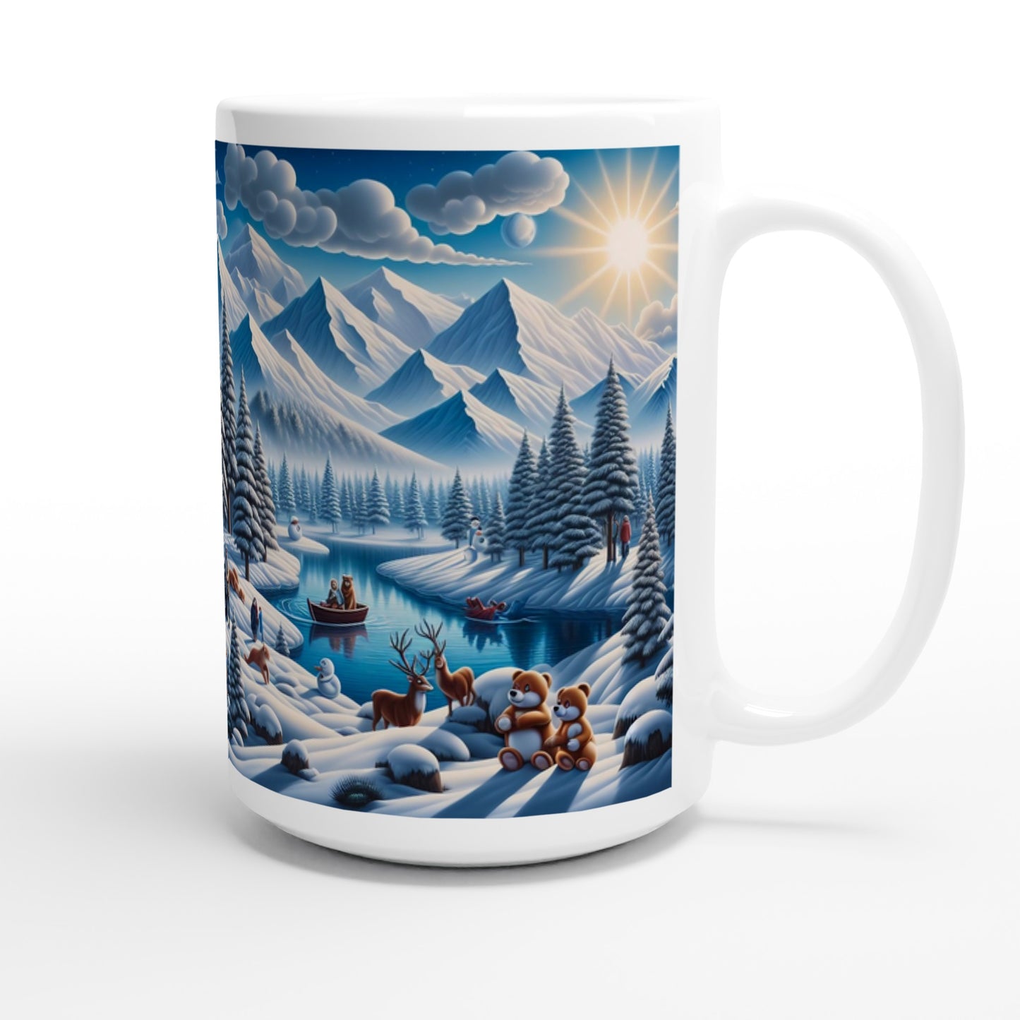 White 15oz Ceramic Mug - Winter 171