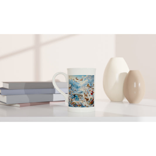 White 10oz Porcelain Slim Mug - Winter 172