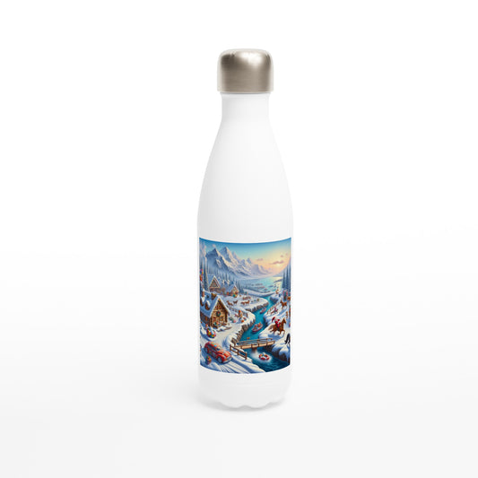 White 17oz Stainless Steel Water Bottle - Winter 81