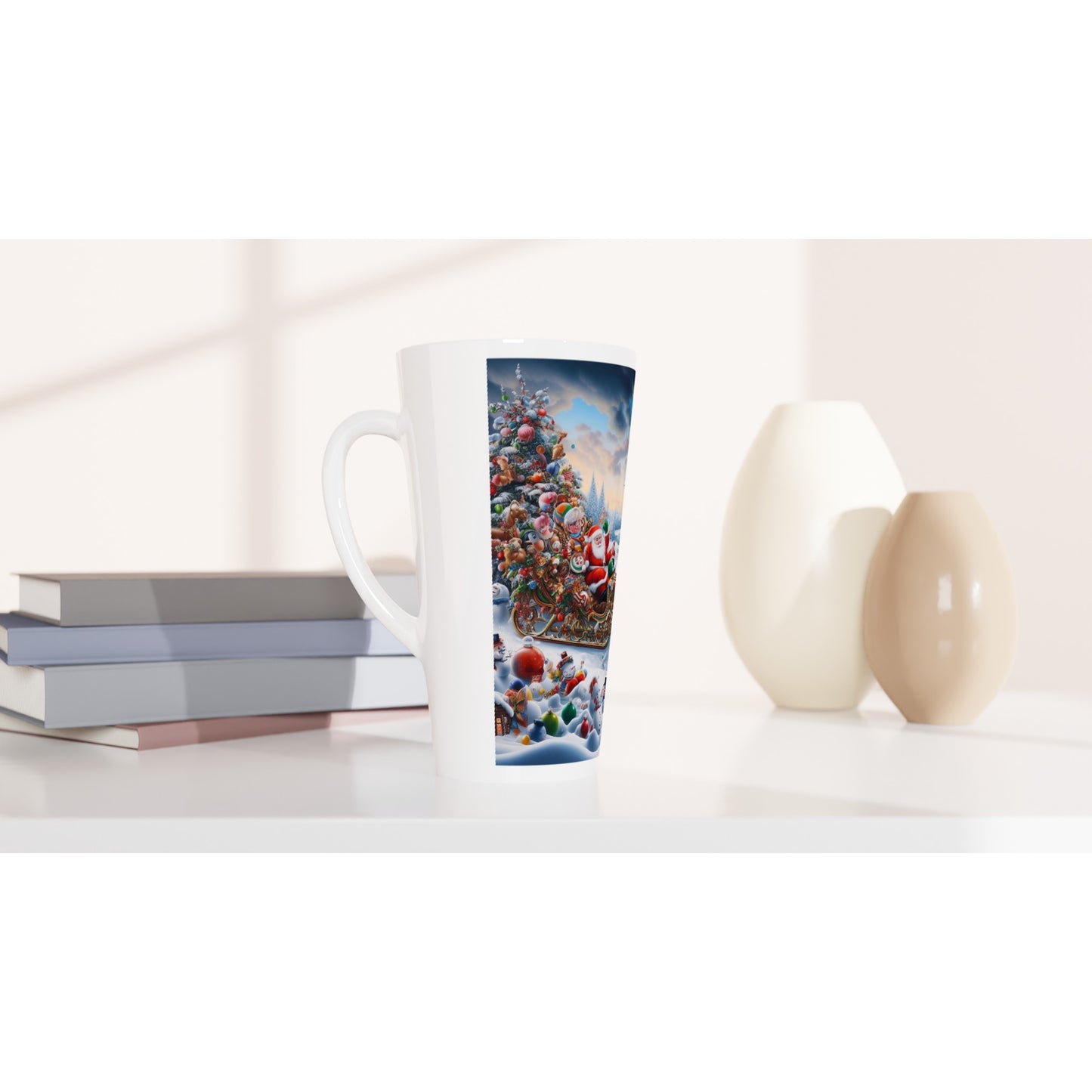 White Latte 17oz Ceramic Mug - Winter 166