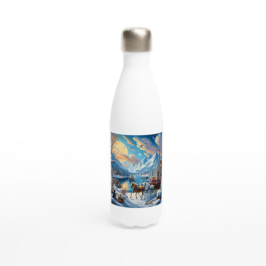 White 17oz Stainless Steel Water Bottle - Winter 212