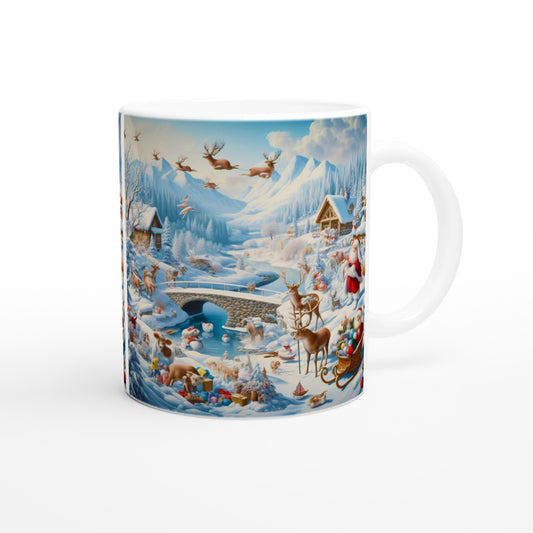 White 11oz Ceramic Mug - Winter 172