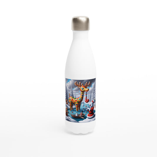 White 17oz Stainless Steel Water Bottle - Winter 139