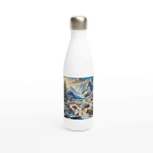 White 17oz Stainless Steel Water Bottle - Winter 243