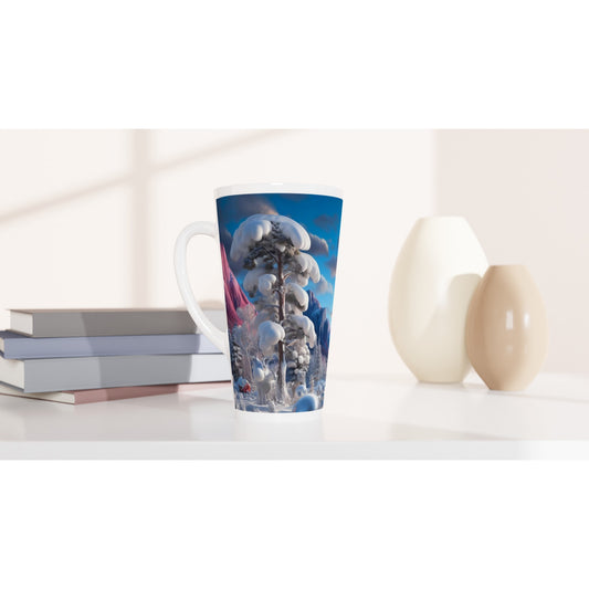 White Latte 17oz Ceramic Mug - Winter 156