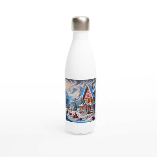 White 17oz Stainless Steel Water Bottle - Winter 56