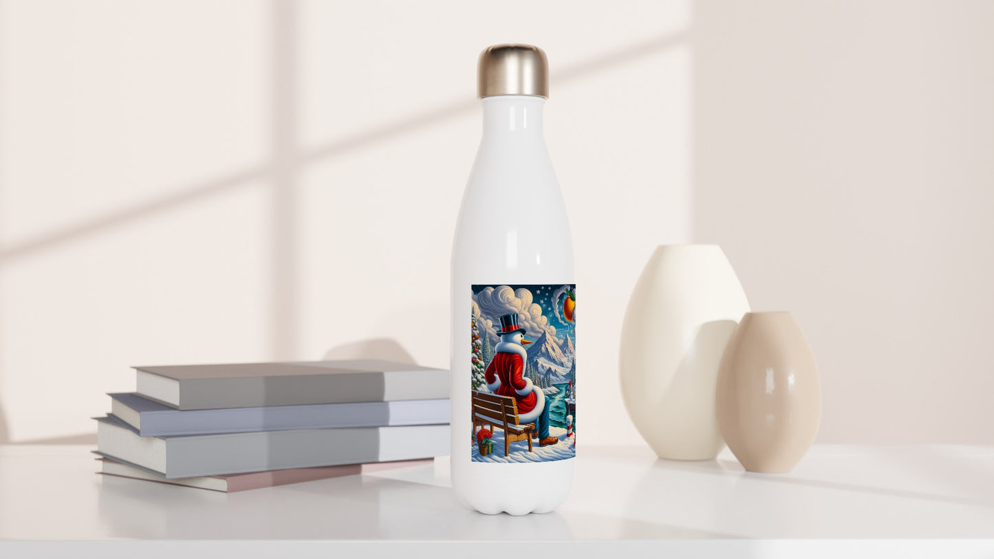 White 17oz Stainless Steel Water Bottle - Winter 101