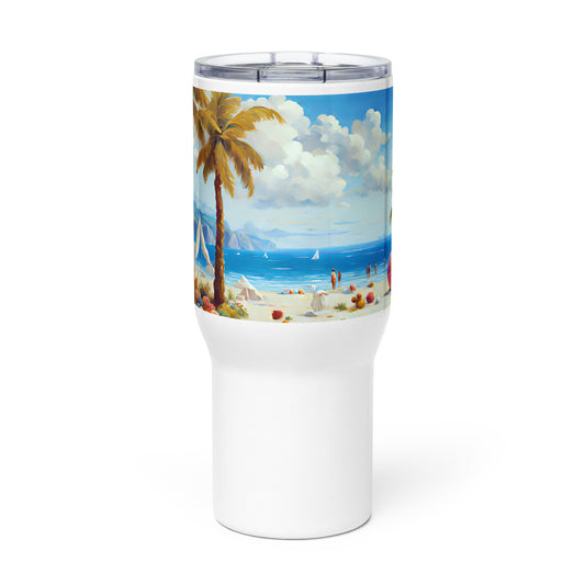 Travel mug with a handle - Beach 2002