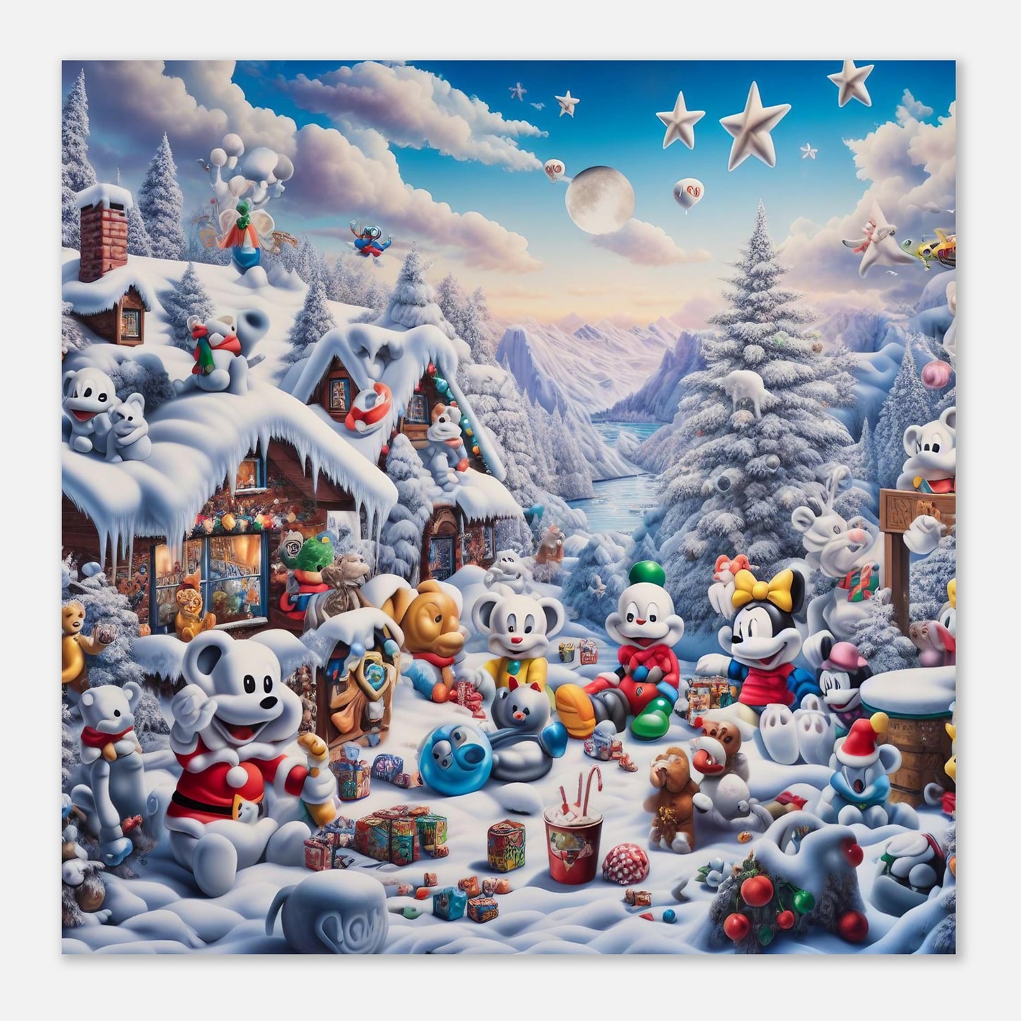 Wall Art - Winter 61 - Baby animals and toys