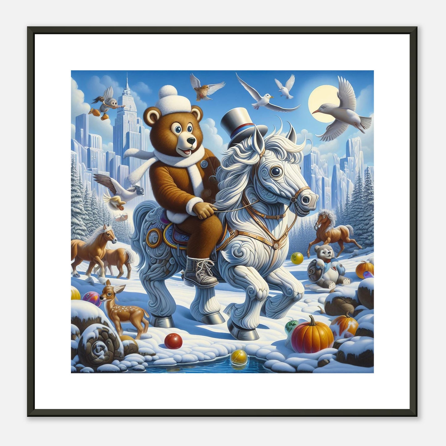 Wall Art - Winter 23 - Bear on a horse