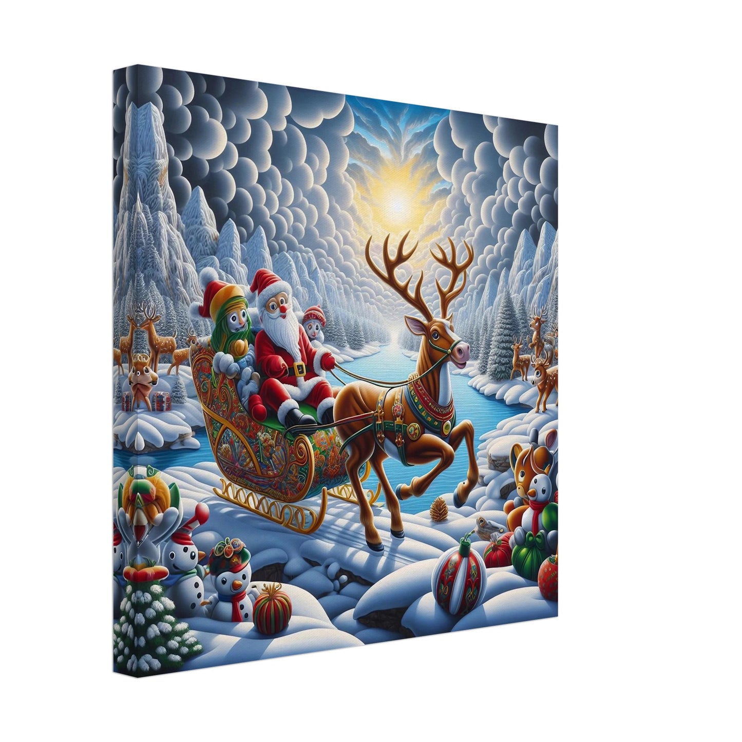 Wall art - Santa Claus and Reindeer