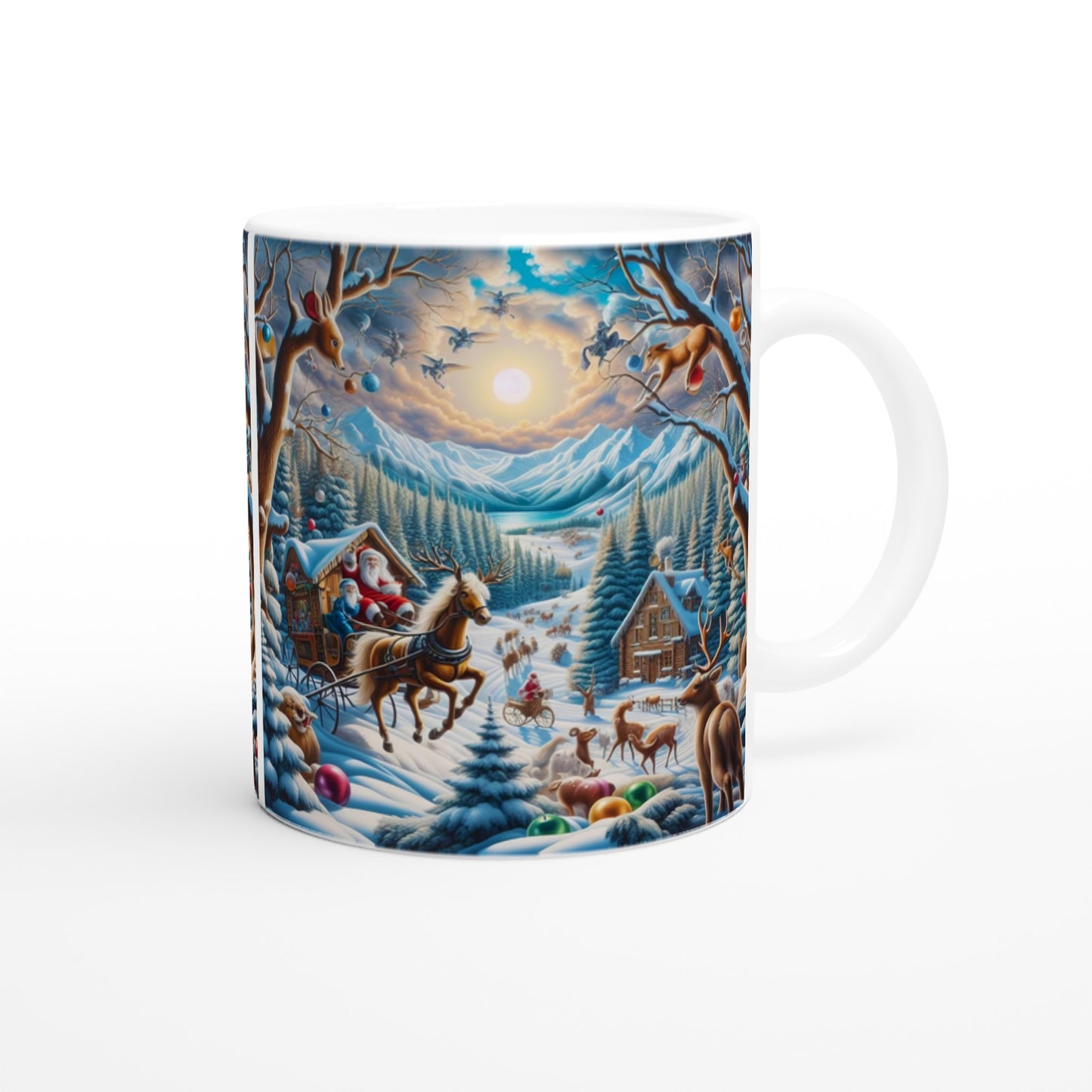 White 11oz Ceramic Mug - Winter  151