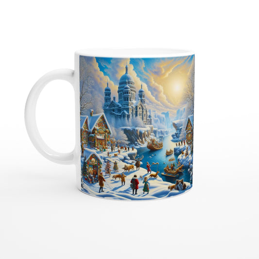 White 11oz Ceramic Mug - Winter 154