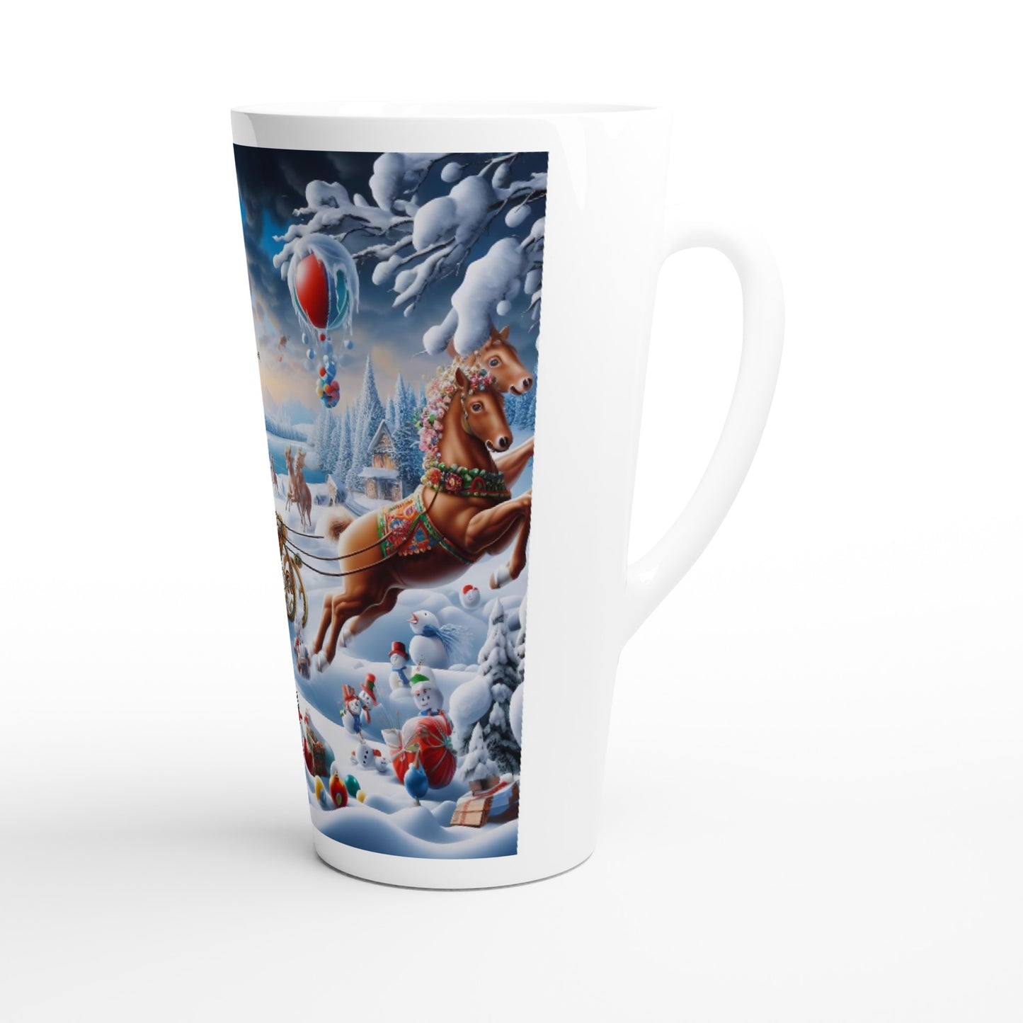 White Latte 17oz Ceramic Mug - Winter 166