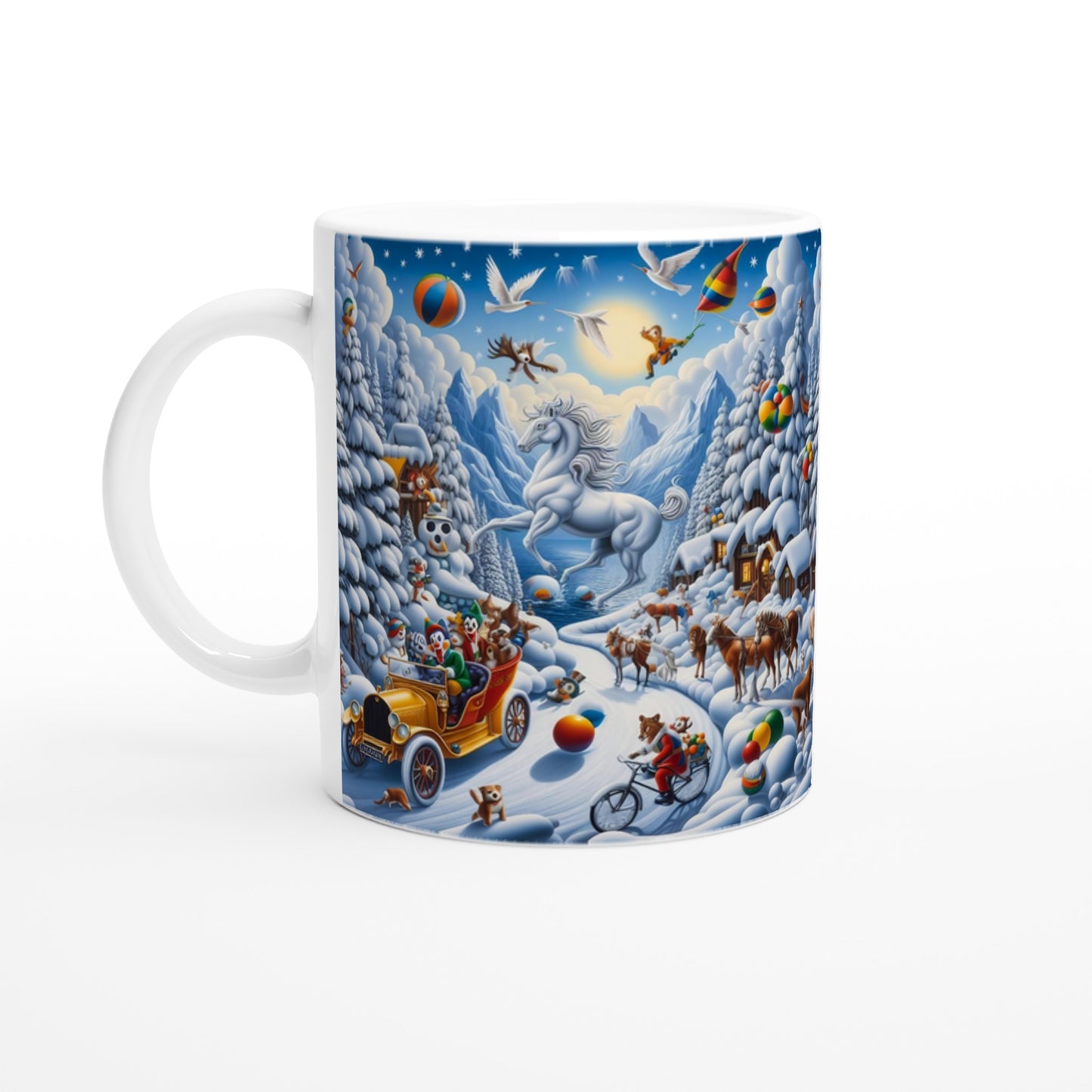 White 11oz Ceramic Mug  - Winter 161