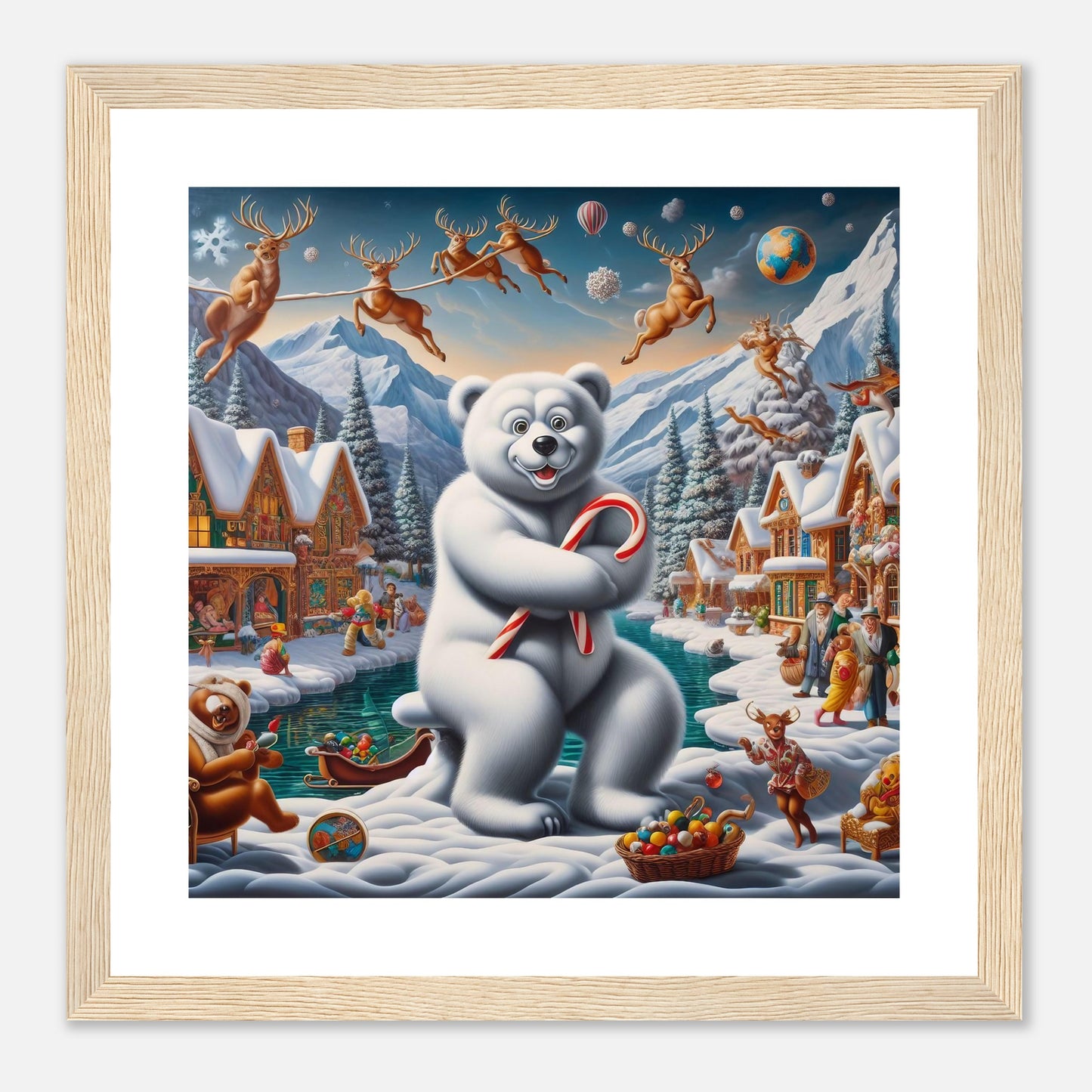 Wall Art - Winter 75 - Sitting polar bear