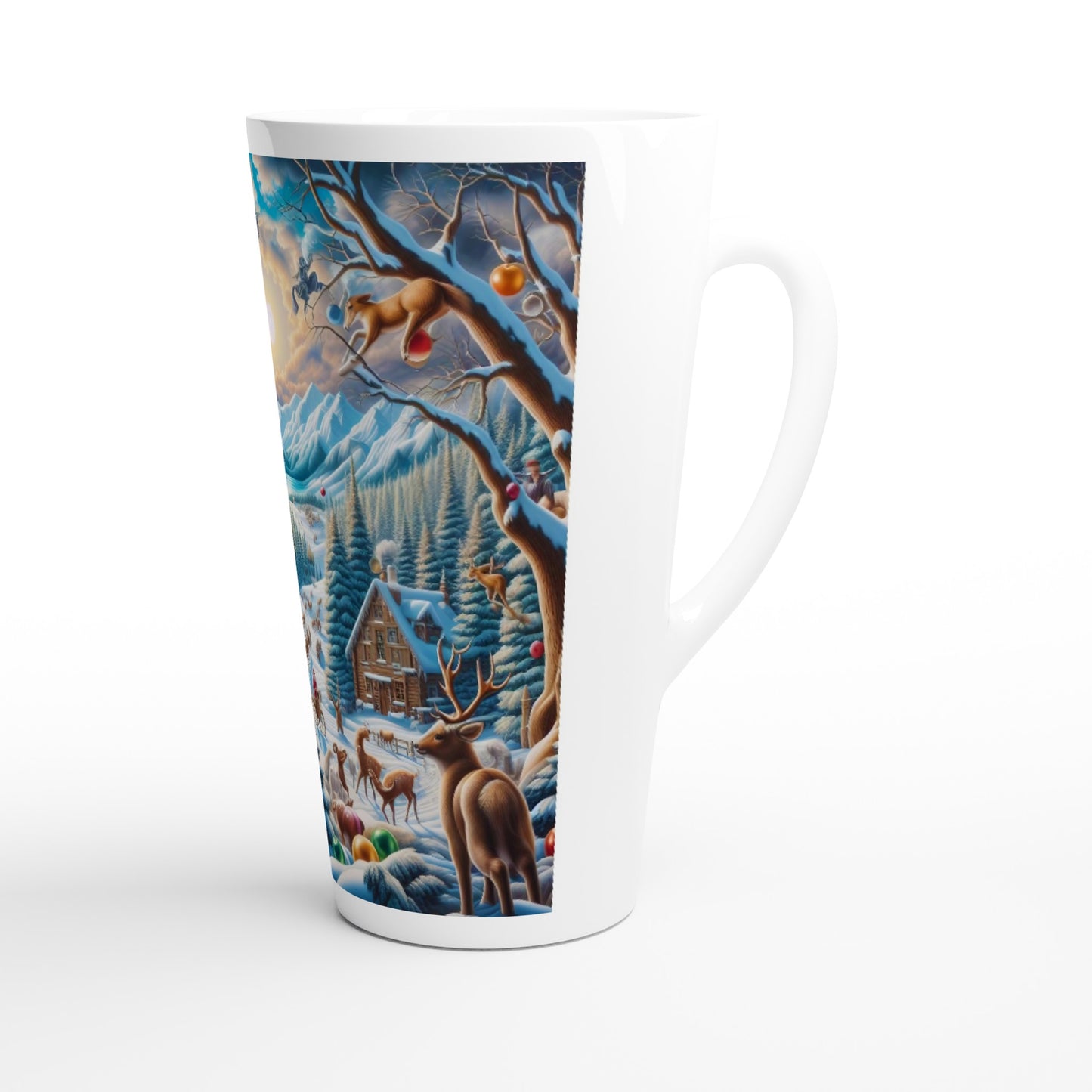 White Latte 17oz Ceramic Mug - Winter  151