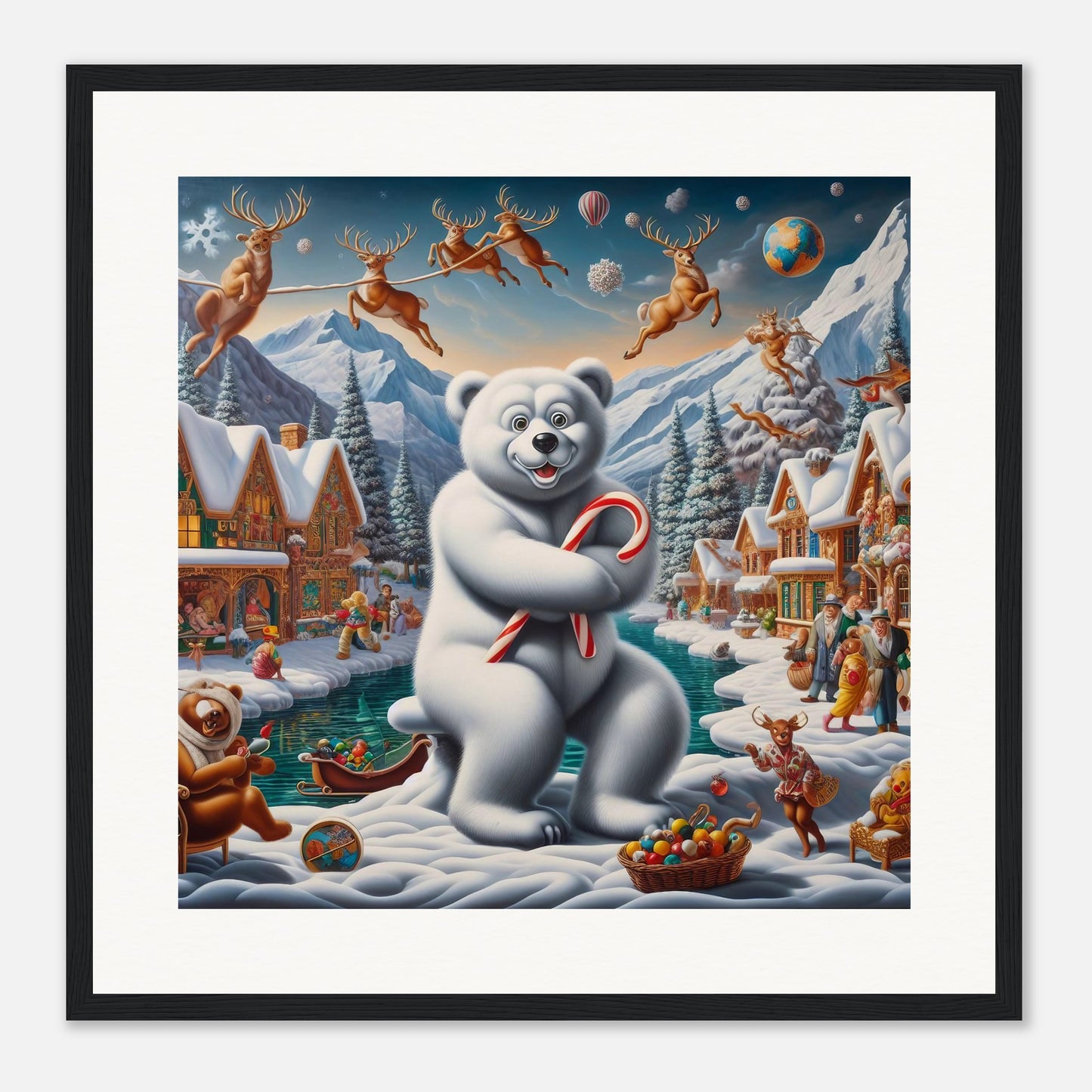 Wall Art - Winter 75 - Sitting polar bear
