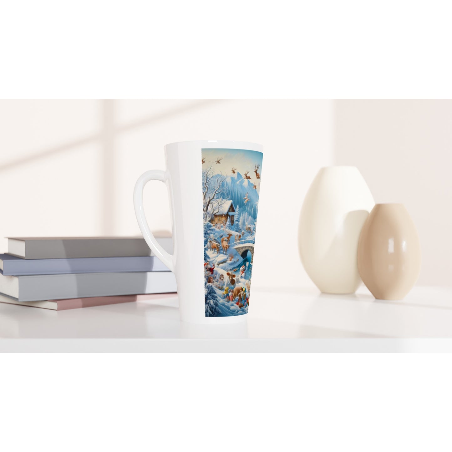 White Latte 17oz Ceramic Mug - Winter 172