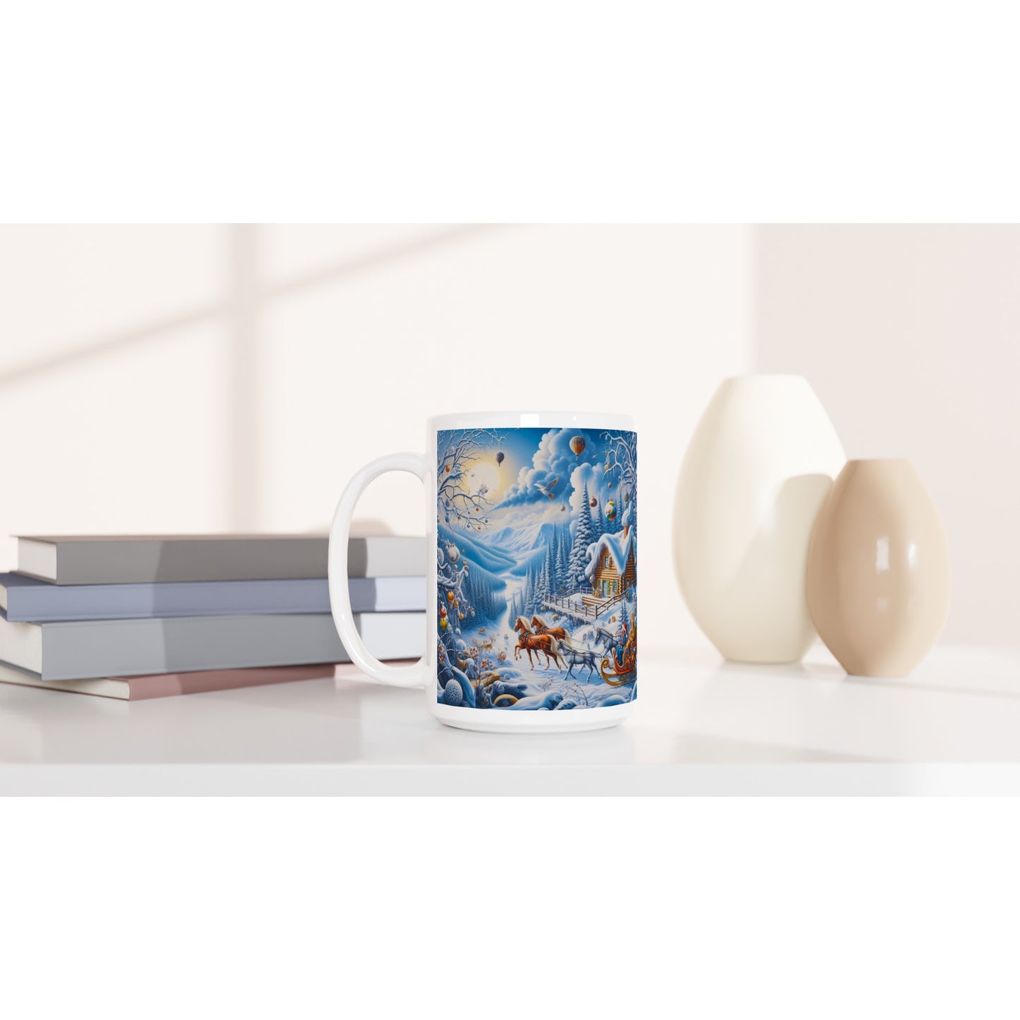 White 15oz Ceramic Mug - Winter 164