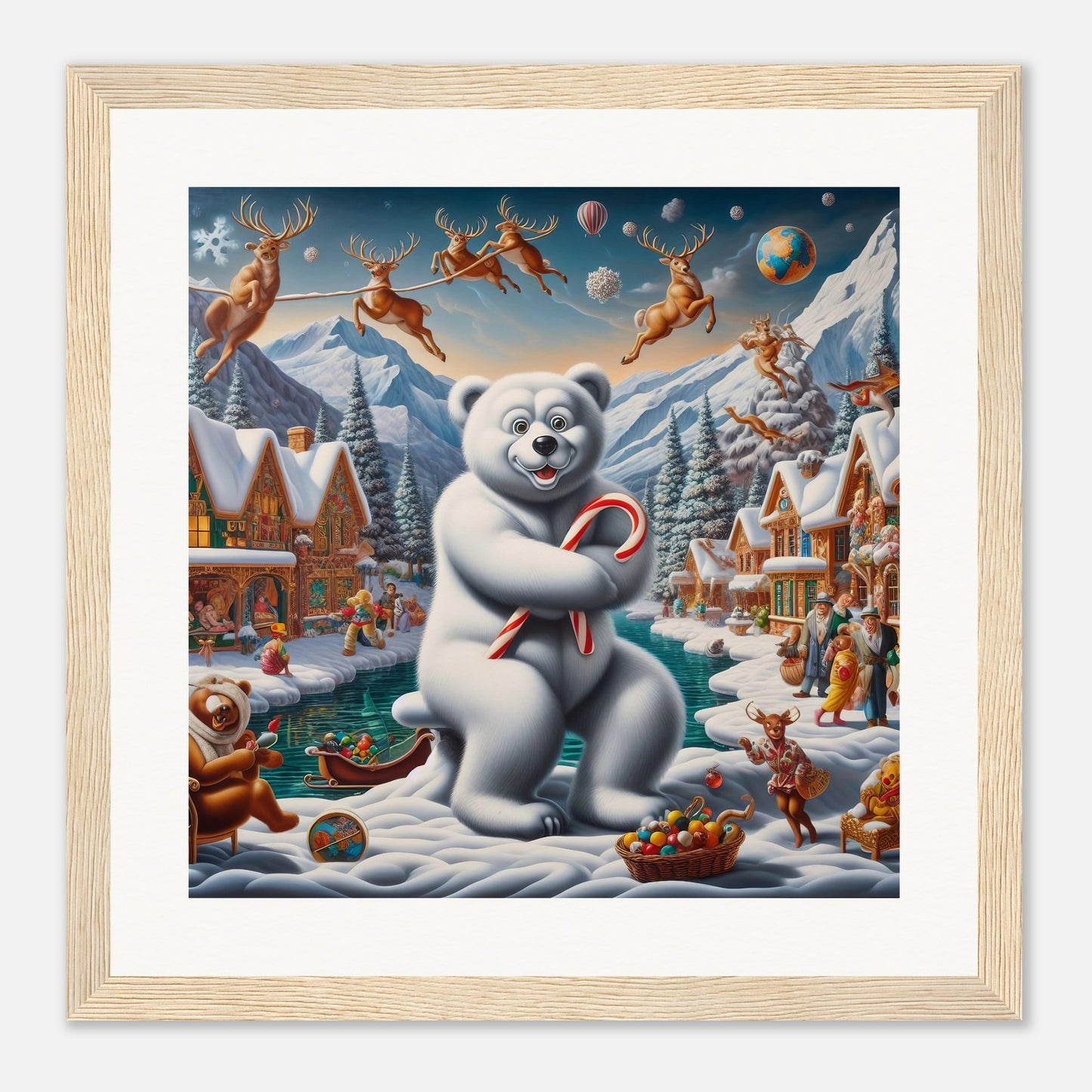 Wall Art - Winter 75 - Sitting polar bear