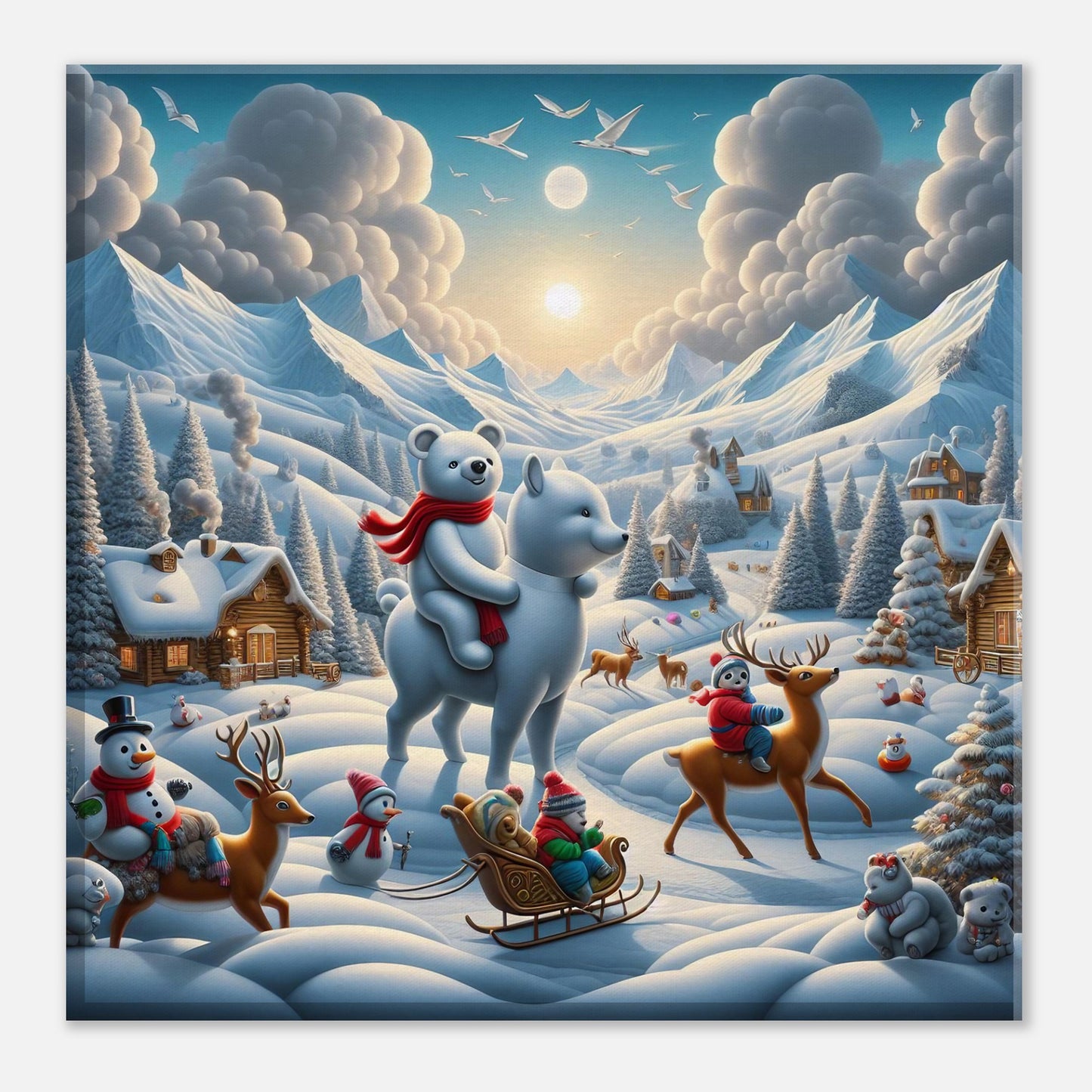 Wall Art - Winter 50 - Bear and a scarf