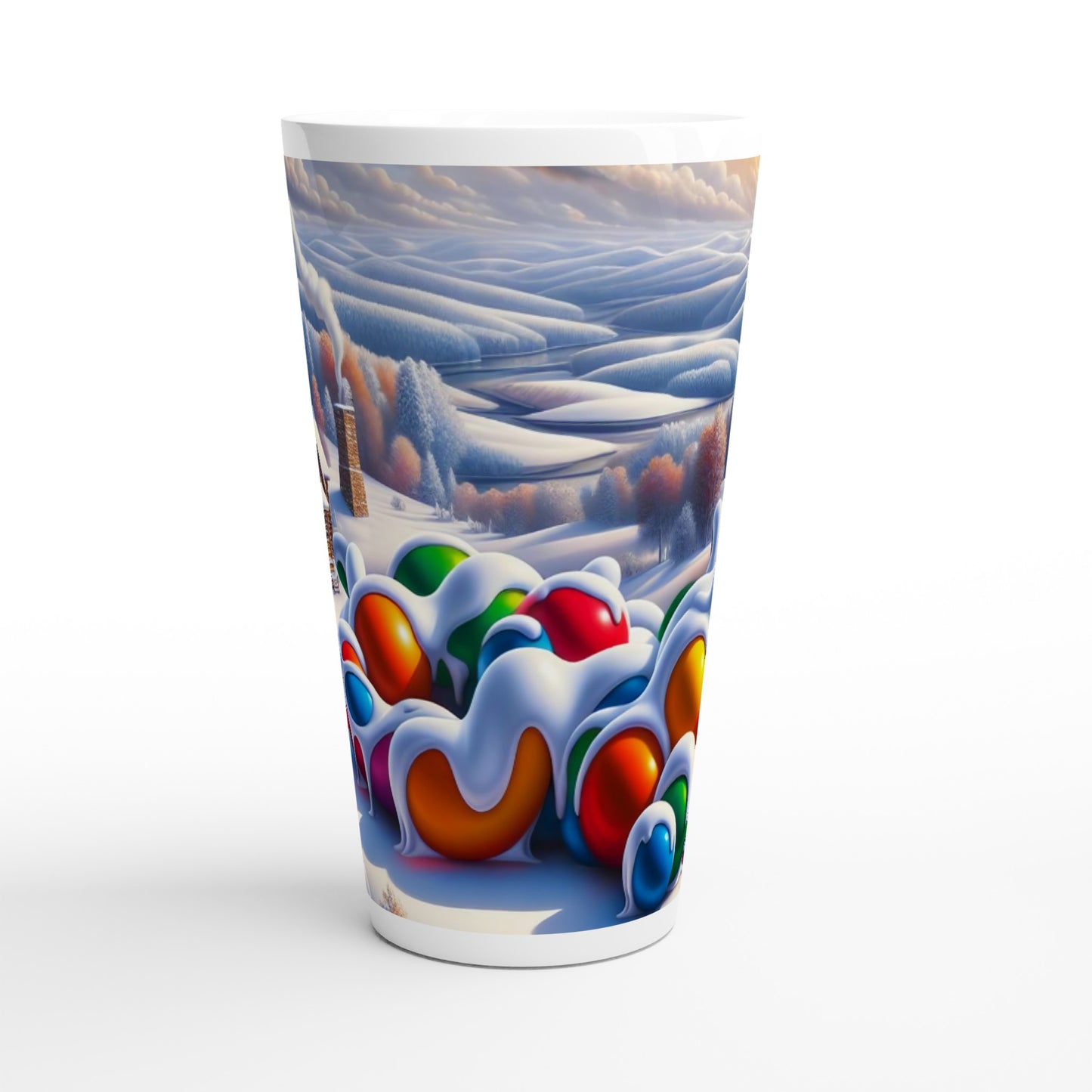 White Latte 17oz Ceramic Mug - Winter 157