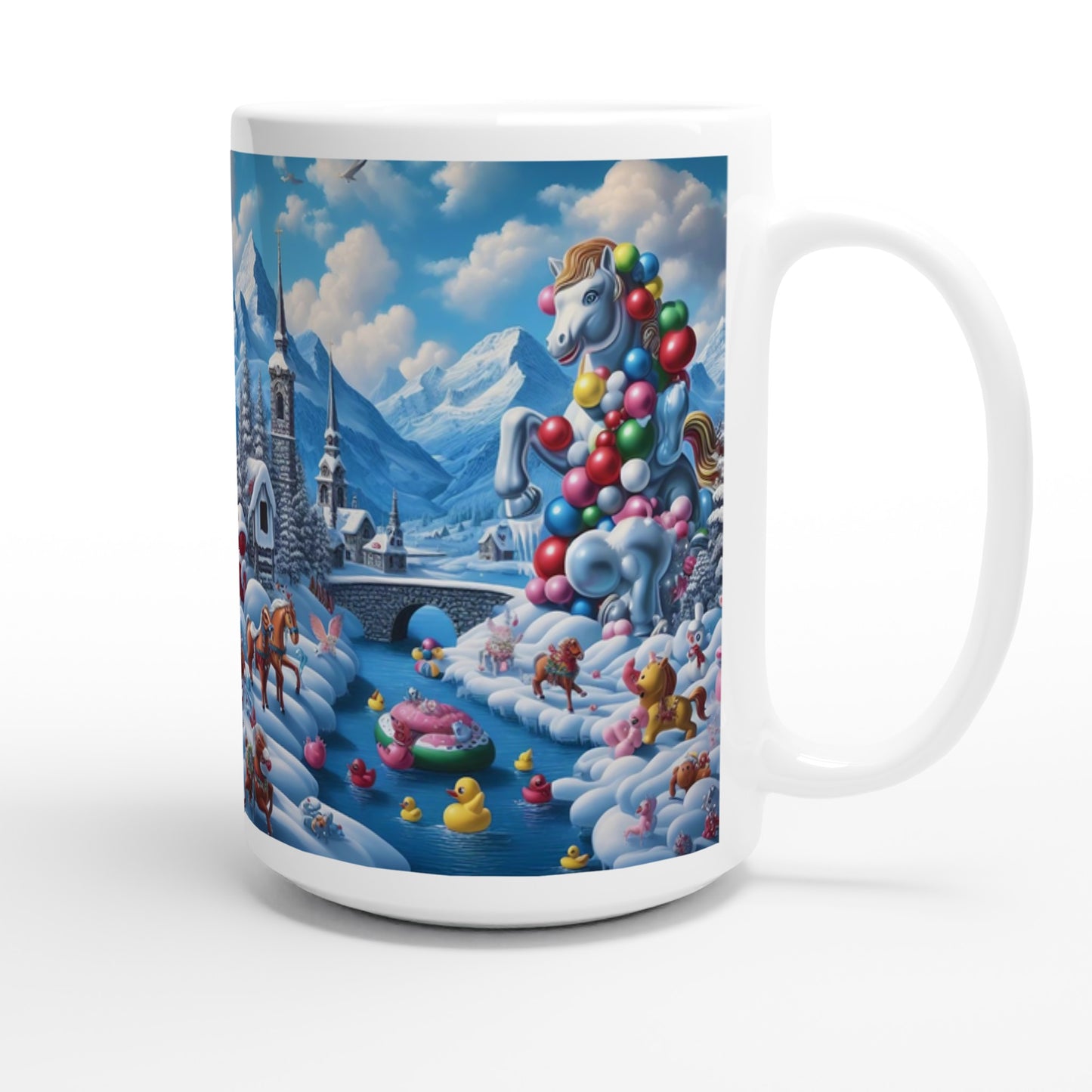 White 15oz Ceramic Mug - Winter 153