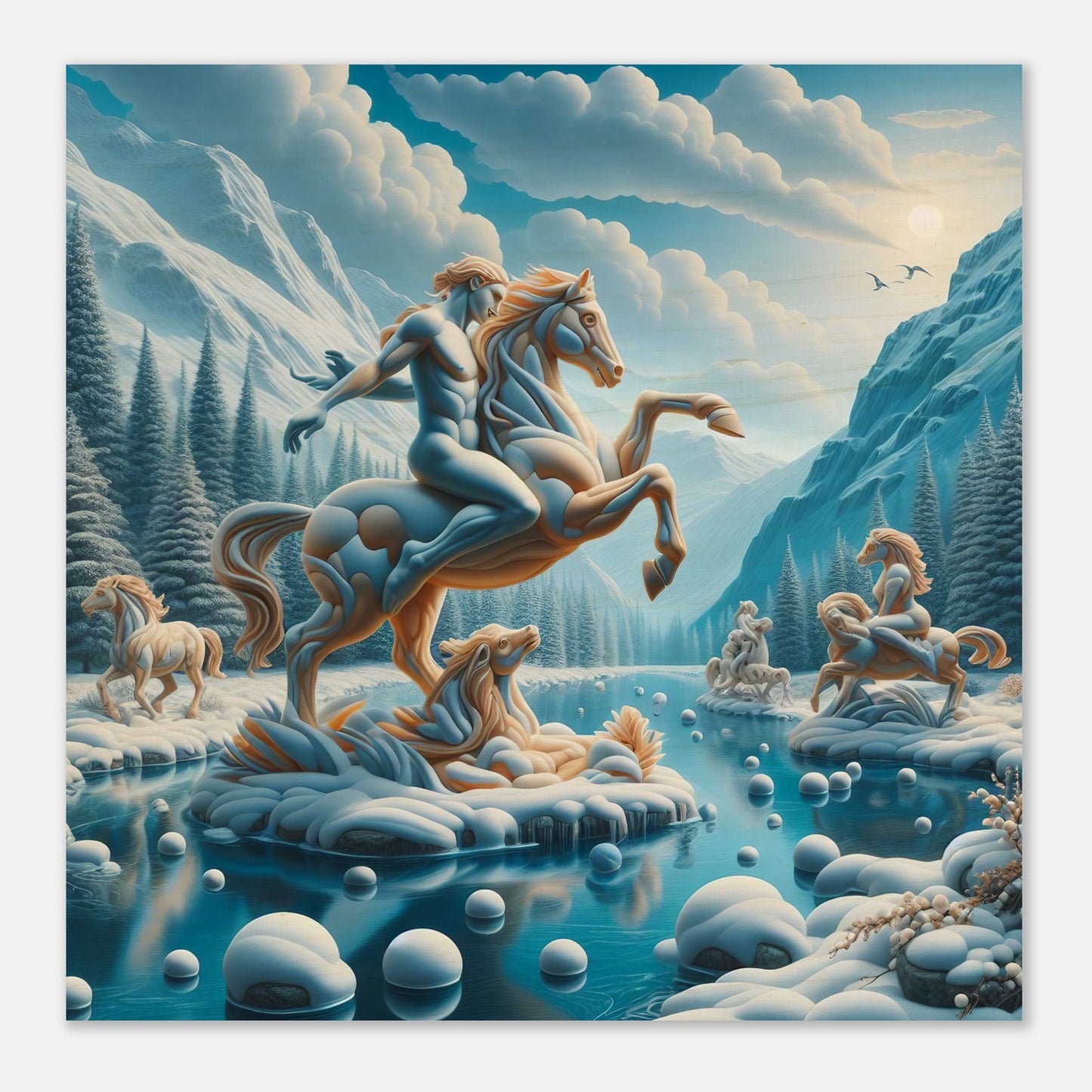Wall Art - Winter 76 - Man on a horse