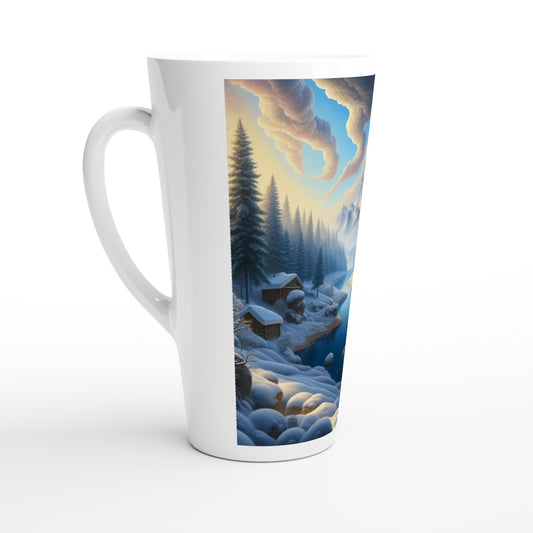 White Latte 17oz Ceramic Mug - Winter 163