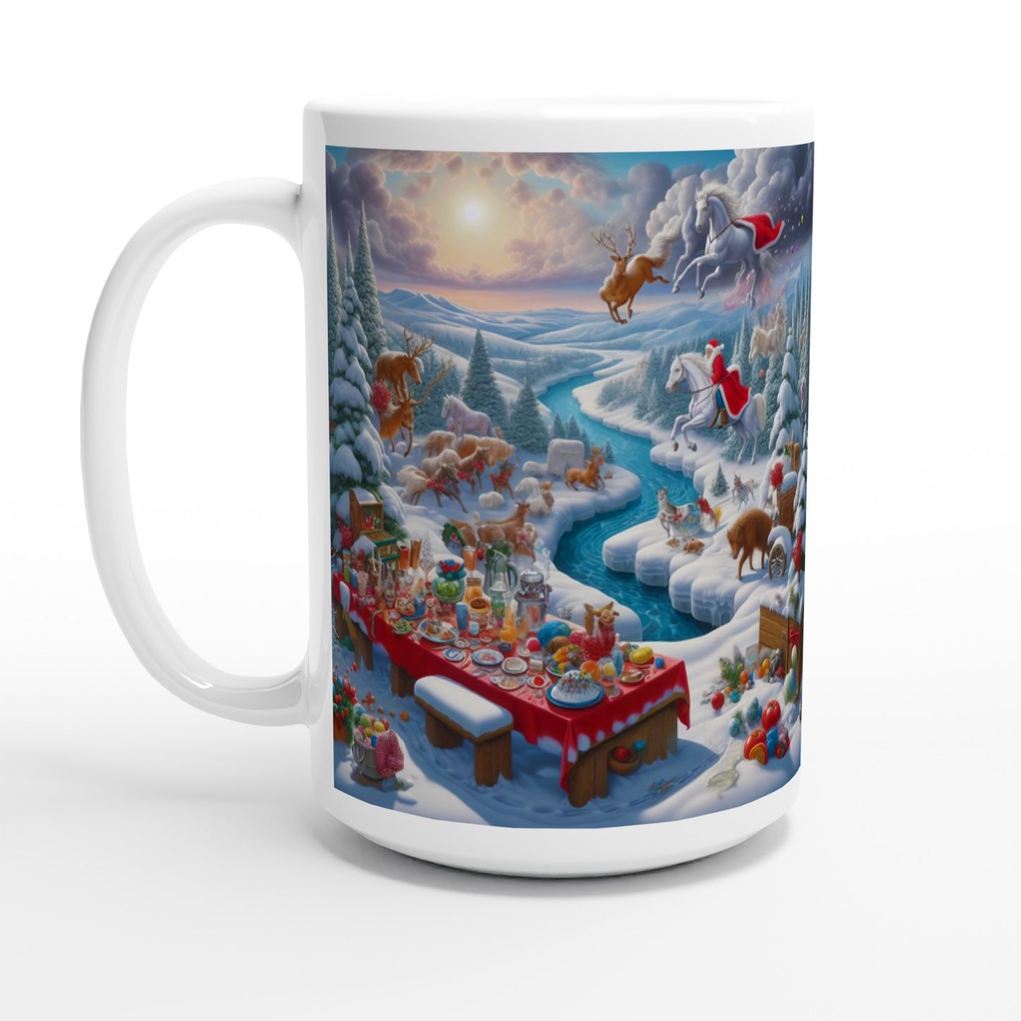 White 15oz Ceramic Mug - Winter 143