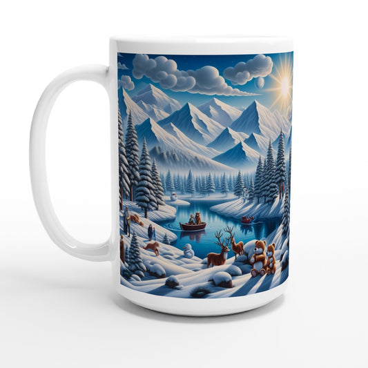 White 15oz Ceramic Mug - Winter 171