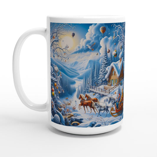 White 15oz Ceramic Mug - Winter 164