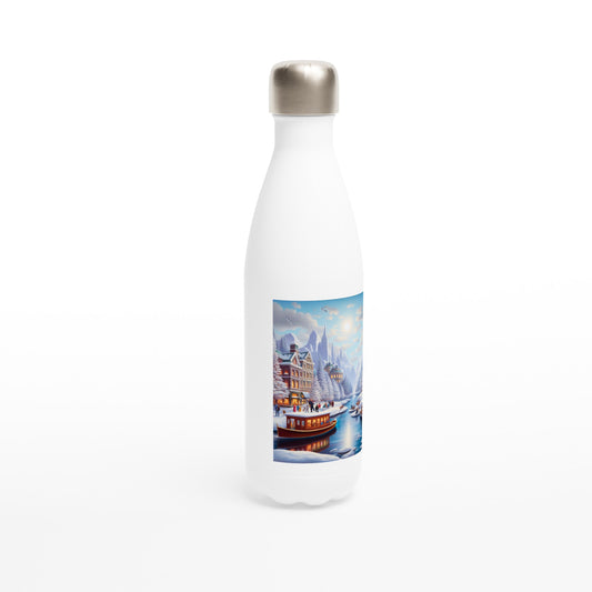 White 17oz Stainless Steel Water Bottle - Winter 198