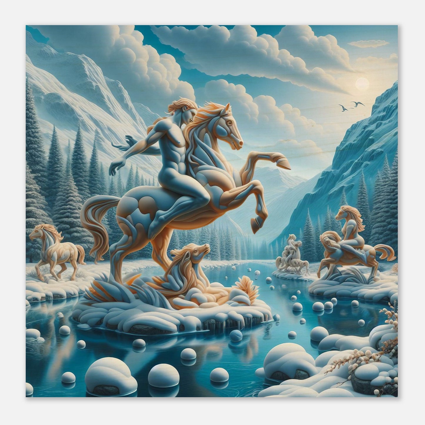 Wall Art - Winter 76 - Man on a horse