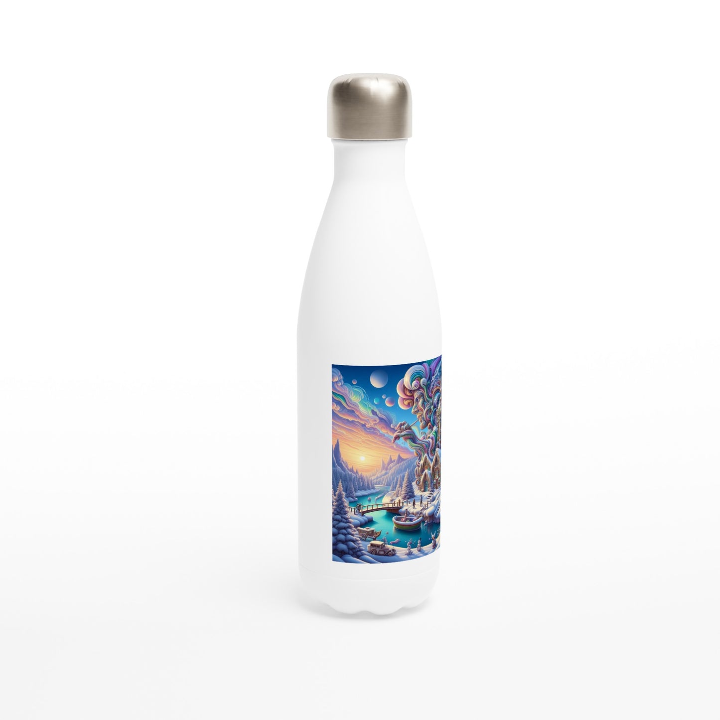 White 17oz Stainless Steel Water Bottle - Winter 204