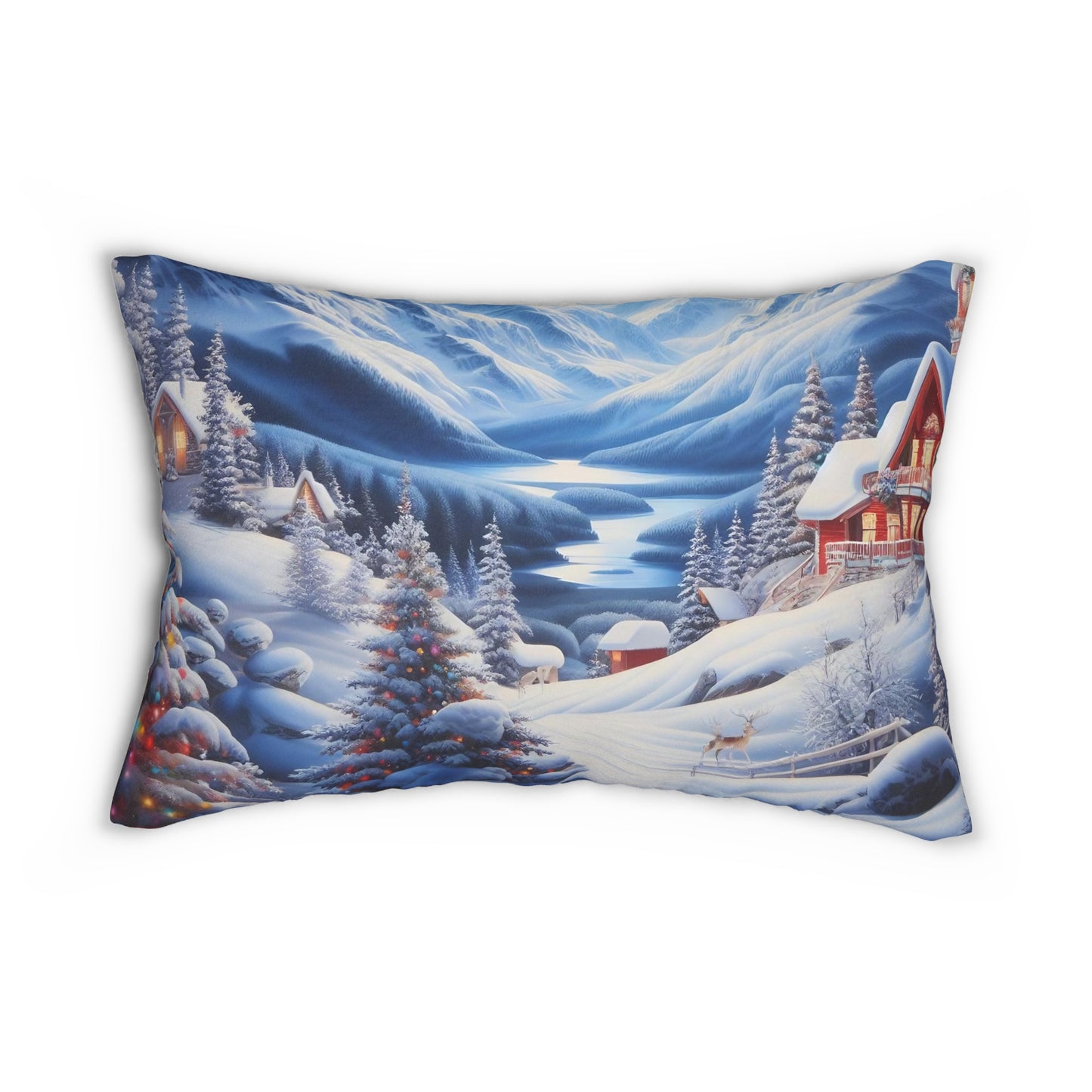 Spun Polyester Lumbar Pillow - Winter 106