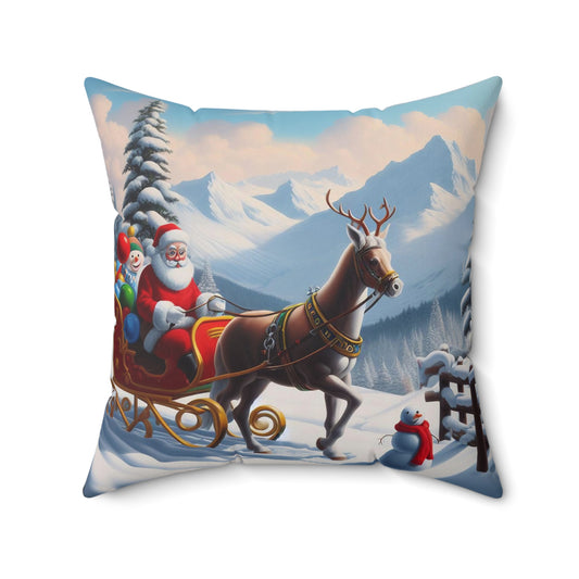 Spun Polyester Square Pillow - Winter 125