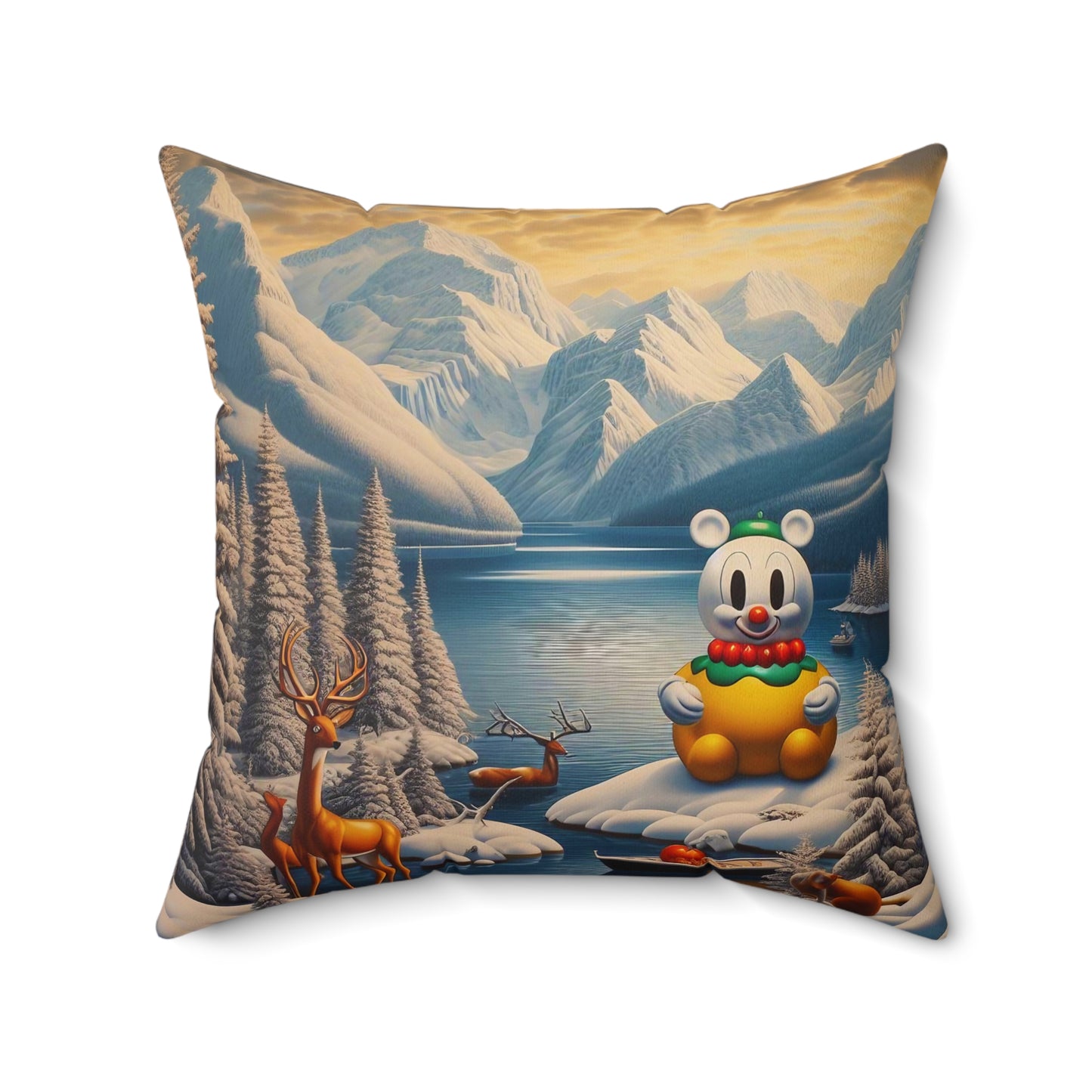 Spun Polyester Square Pillow - Winter 213