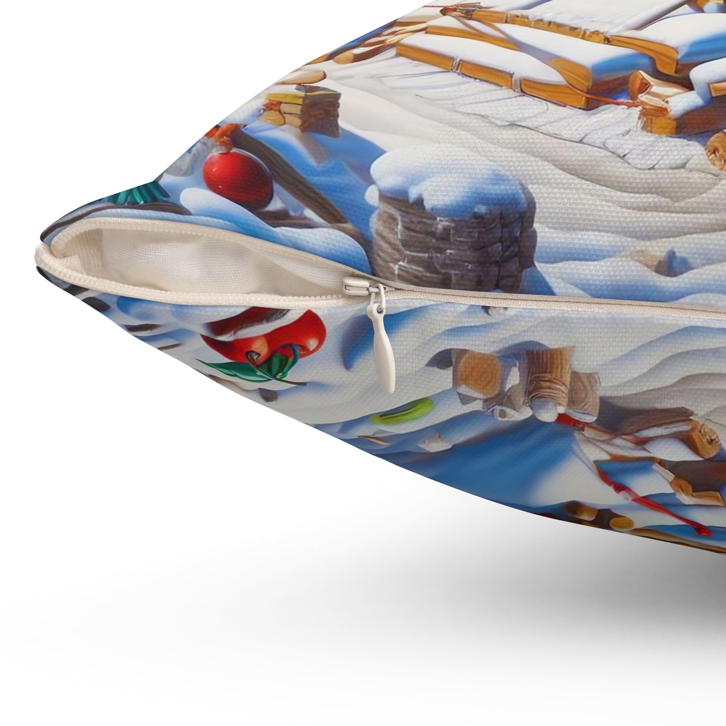 Spun Polyester Square Pillow - Winter 238