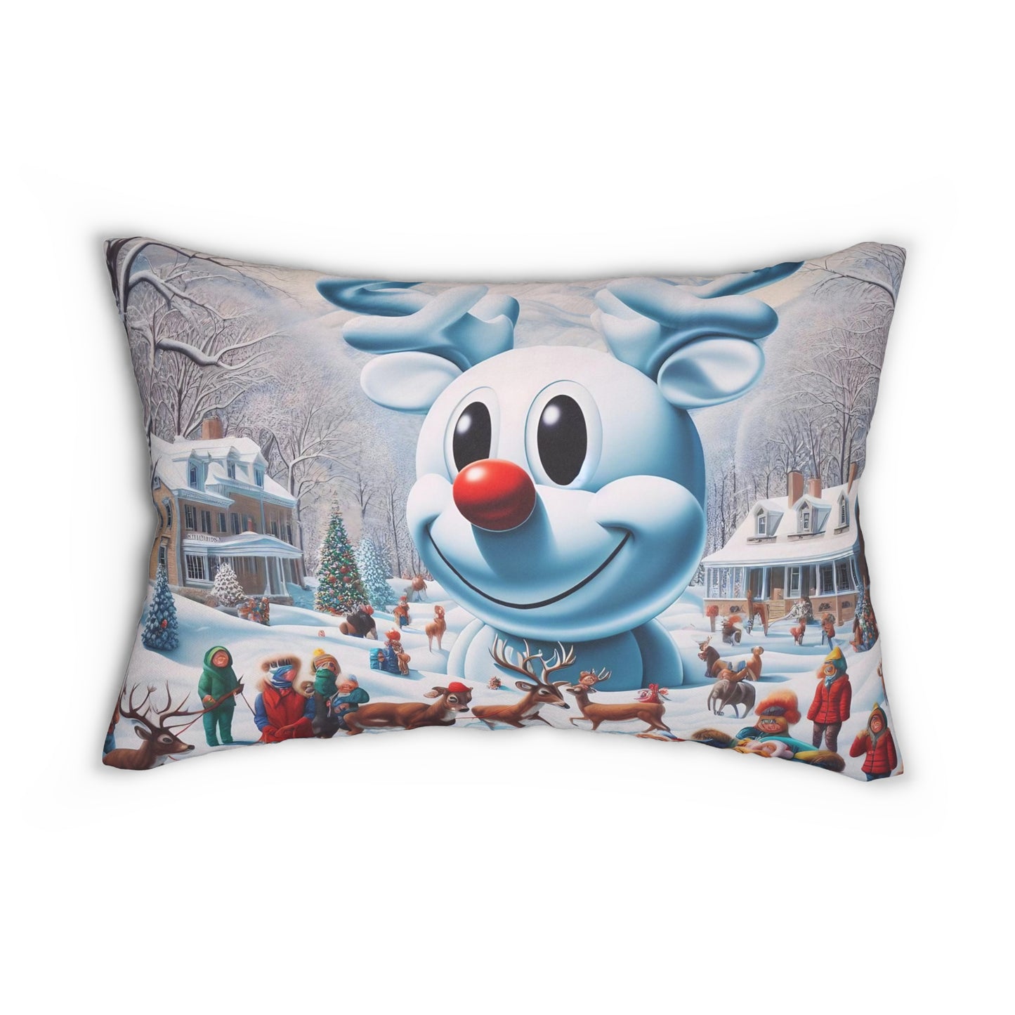 Spun Polyester Lumbar Pillow - Winter 102