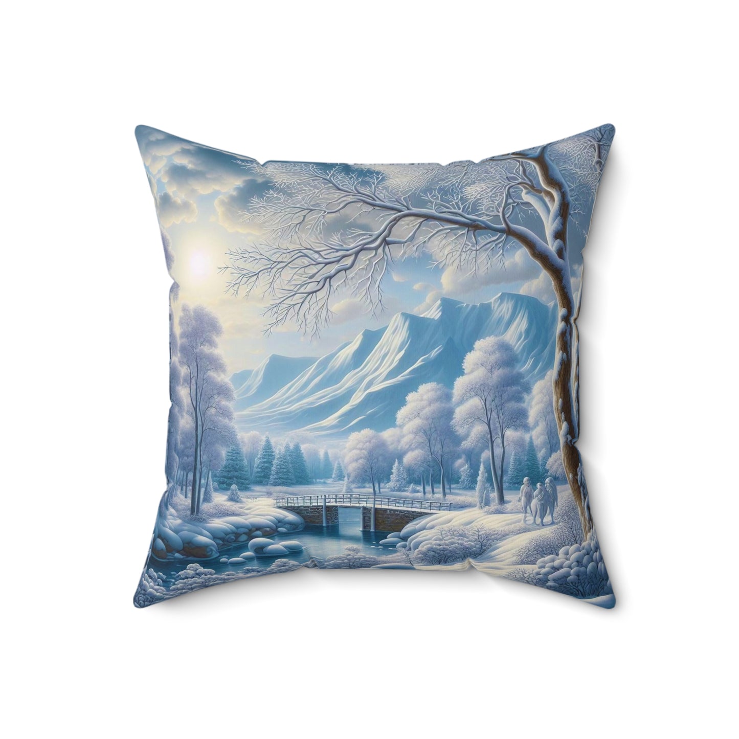 Spun Polyester Square Pillow - Winter 175