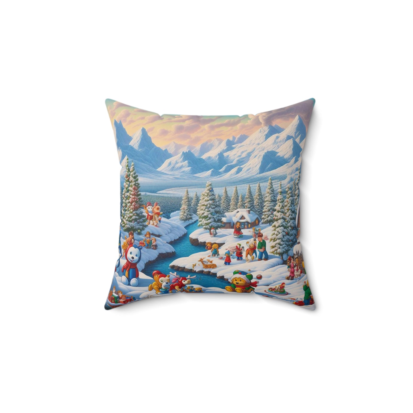 Spun Polyester Square Pillow - Winter 241