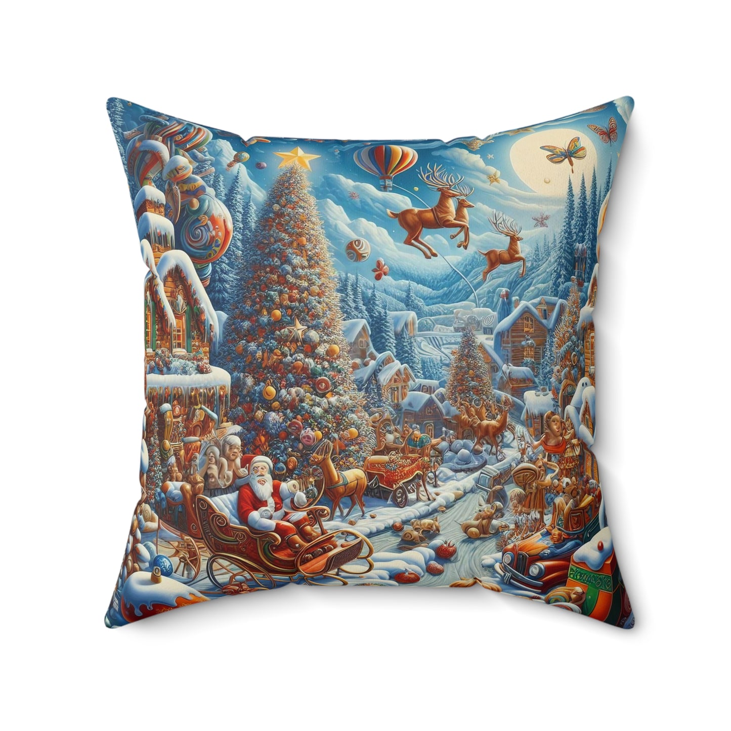 Spun Polyester Square Pillow - Winter 103