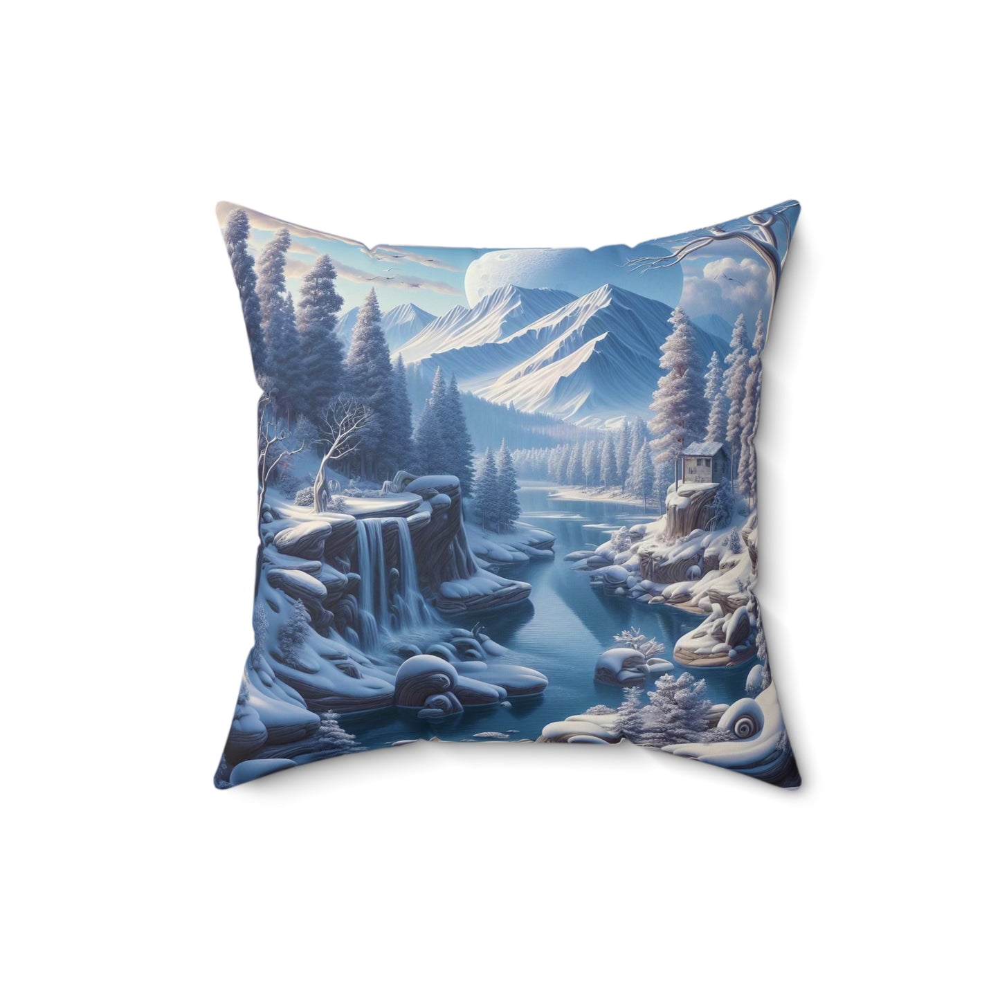 Spun Polyester Square Pillow - Winter 174