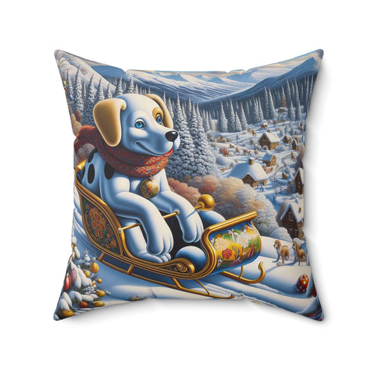 Spun Polyester Square Pillow - Winter 142