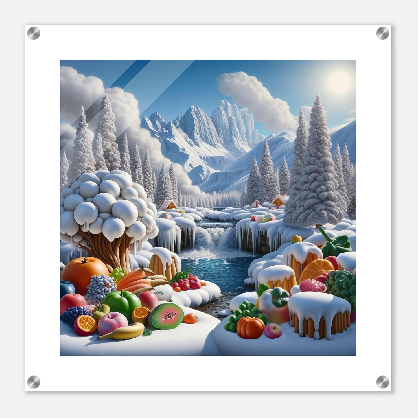 Wall Art - Winter 72 - Fruits by the river
