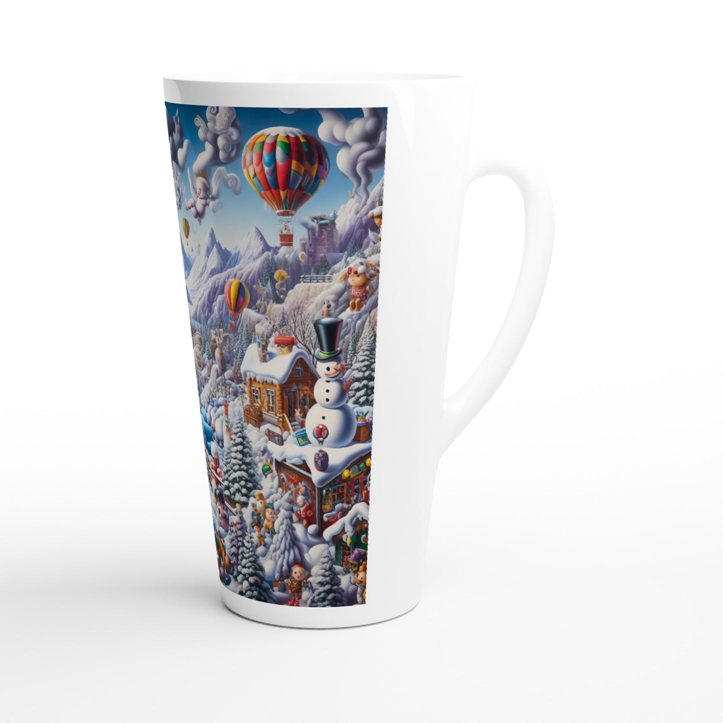 White Latte 17oz Ceramic Mug - Winter 146